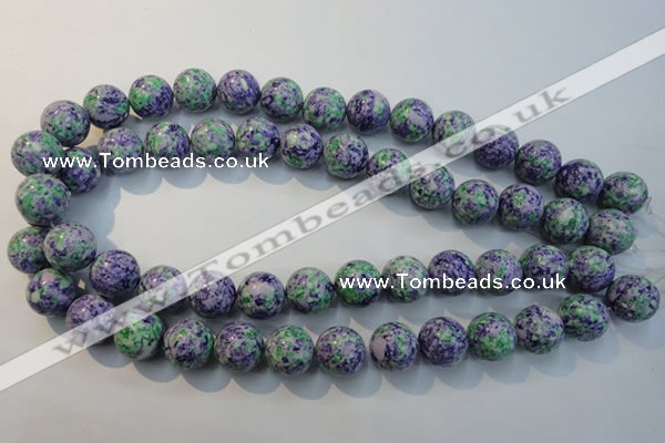 CTU2155 15.5 inches 14mm round synthetic turquoise beads