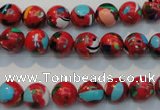 CTU2182 15.5 inches 8mm round synthetic turquoise beads