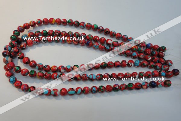 CTU2182 15.5 inches 8mm round synthetic turquoise beads