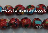 CTU2184 15.5 inches 12mm round synthetic turquoise beads