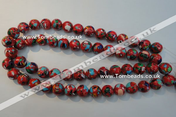 CTU2185 15.5 inches 14mm round synthetic turquoise beads