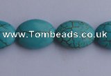 CTU22 15.5 inches 20*28mm oval blue turquoise strand beads Wholesale