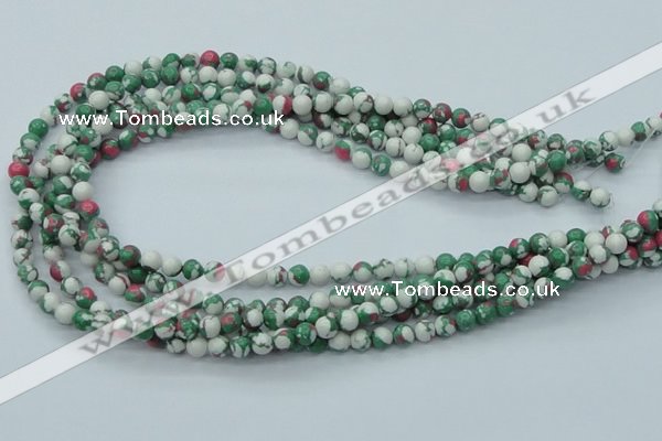 CTU223 16 inches 6mm round imitation turquoise beads wholesale