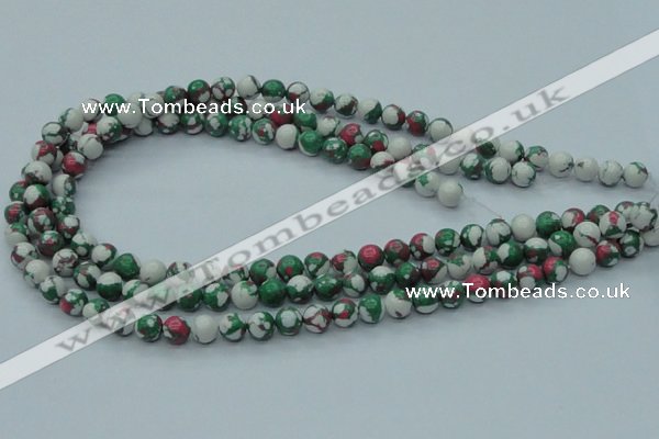 CTU224 16 inches 8mm round imitation turquoise beads wholesale