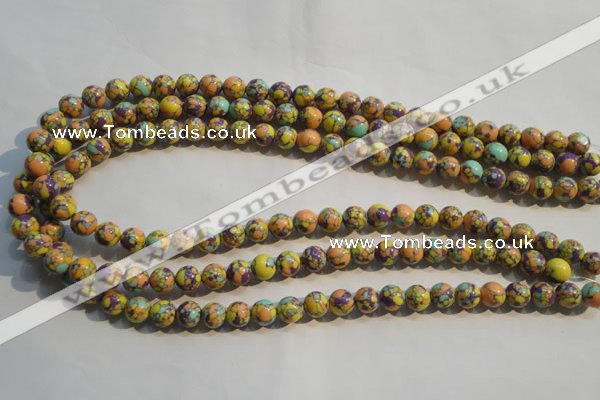 CTU2322 15.5 inches 8mm round synthetic turquoise beads