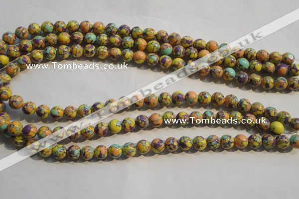 CTU2323 15.5 inches 10mm round synthetic turquoise beads