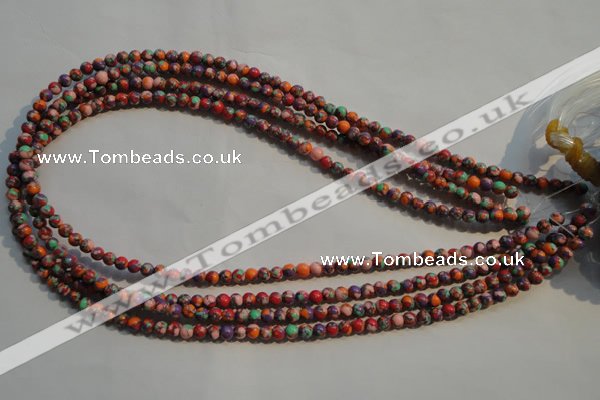 CTU2340 15.5 inches 4mm round synthetic turquoise beads