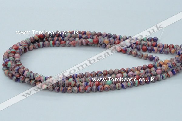 CTU239 16 inches 6mm round imitation turquoise beads wholesale