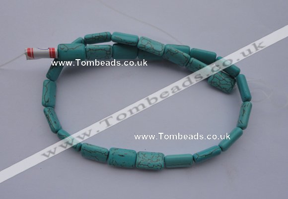 CTU24 15.5 inches 10*15mm rectangle blue turquoise beads Wholesale