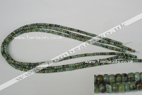 CTU2458 15.5 inches 3*4mm rondelle African turquoise beads wholesale