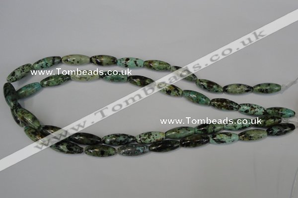 CTU2468 15.5 inches 8*20mm rice African turquoise beads wholesale