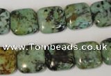 CTU2479 15.5 inches 14*14mm square African turquoise beads wholesale