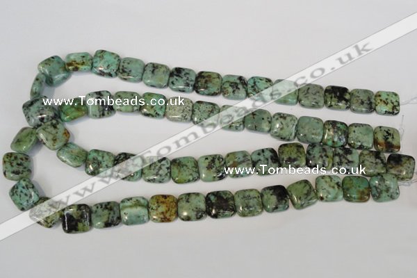 CTU2479 15.5 inches 14*14mm square African turquoise beads wholesale