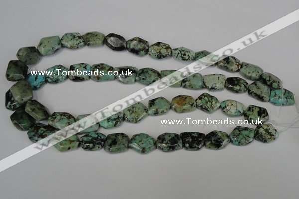 CTU2482 15.5 inches 12*16mm - 13*18mm freeform African turquoise beads