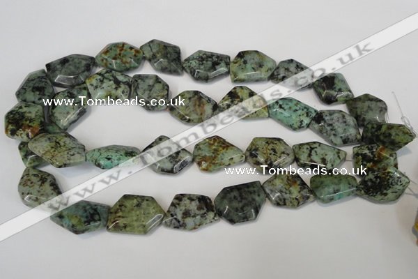 CTU2483 15.5 inches 12*18mm - 22*27mm freeform African turquoise beads