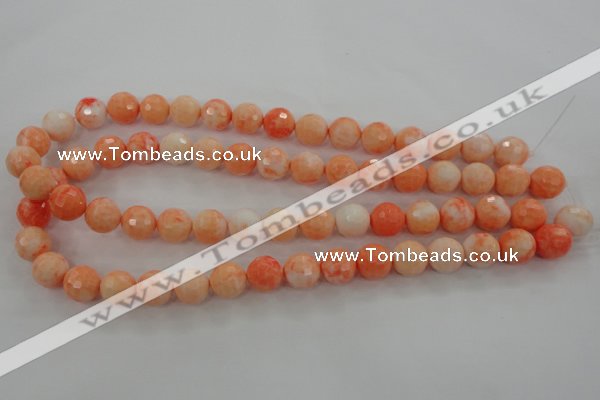 CTU2504 15.5 inches 12mm faceted round synthetic turquoise beads