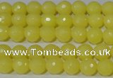 CTU2524 15.5 inches 6mm faceted round synthetic turquoise beads