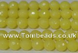 CTU2524 15.5 inches 6mm faceted round synthetic turquoise beads