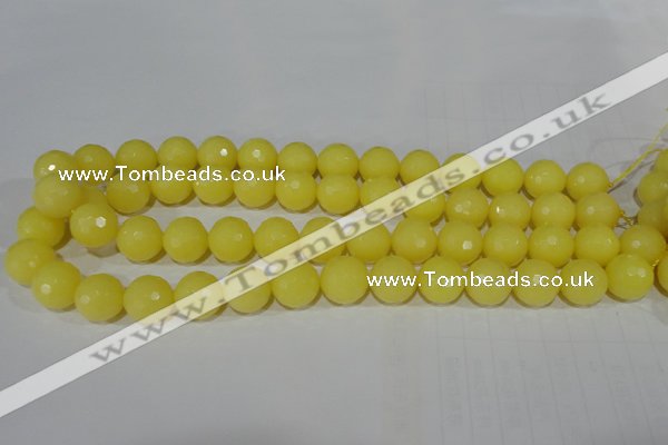 CTU2528 15.5 inches 14mm faceted round synthetic turquoise beads