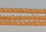 CTU2539 15.5 inches 4mm faceted round synthetic turquoise beads