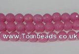 CTU2556 15.5 inches 6mm faceted round synthetic turquoise beads