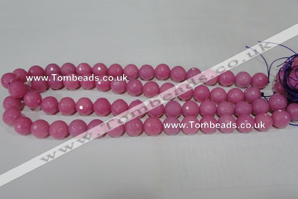 CTU2559 15.5 inches 12mm faceted round synthetic turquoise beads