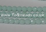CTU2572 15.5 inches 6mm faceted round synthetic turquoise beads
