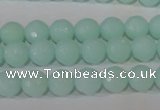 CTU2573 15.5 inches 8mm faceted round synthetic turquoise beads