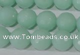 CTU2576 15.5 inches 14mm faceted round synthetic turquoise beads