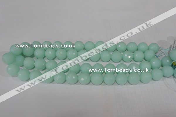 CTU2577 15.5 inches 16mm faceted round synthetic turquoise beads