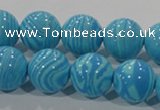 CTU2584 15.5 inches 12mm round synthetic turquoise beads