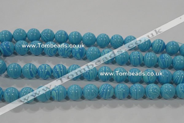 CTU2584 15.5 inches 12mm round synthetic turquoise beads