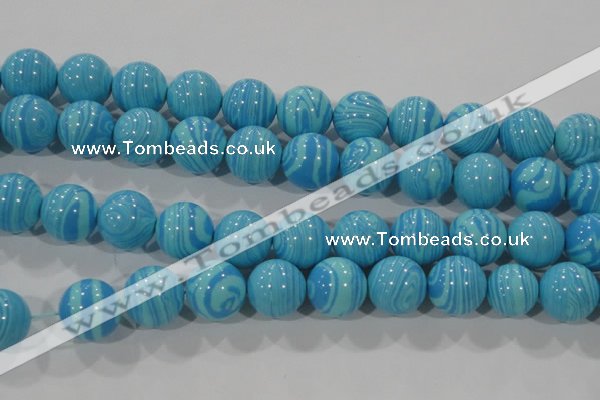 CTU2585 15.5 inches 14mm round synthetic turquoise beads