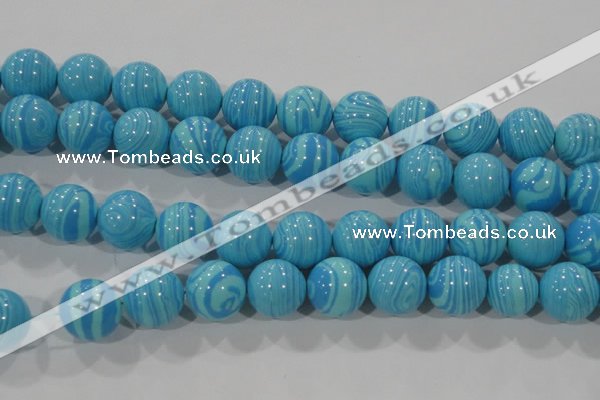 CTU2588 15.5 inches 20mm round synthetic turquoise beads