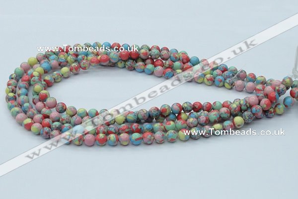 CTU259 16 inches 8mm round imitation turquoise beads wholesale