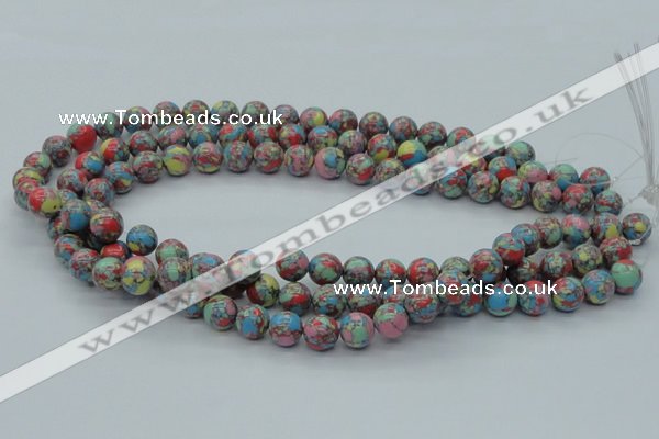 CTU260 16 inches 10mm round imitation turquoise beads wholesale