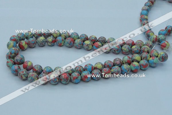 CTU261 16 inches 12mm round imitation turquoise beads wholesale