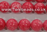 CTU2615 15.5 inches 14mm round synthetic turquoise beads