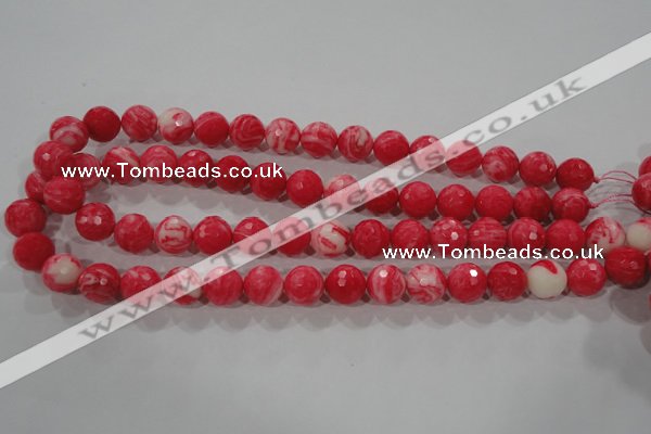 CTU2624 15.5 inches 12mm faceted round synthetic turquoise beads