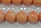 CTU2636 15.5 inches 14mm round synthetic turquoise beads