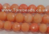 CTU2642 15.5 inches 6mm faceted round synthetic turquoise beads