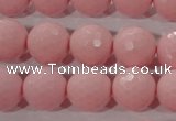 CTU2683 15.5 inches 12mm faceted round synthetic turquoise beads