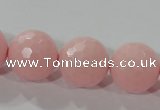 CTU2686 15.5 inches 18mm faceted round synthetic turquoise beads