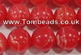 CTU2737 15.5 inches 18mm round synthetic turquoise beads