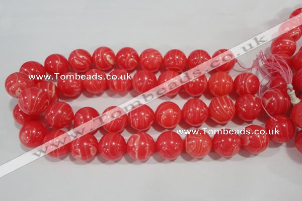 CTU2738 15.5 inches 20mm round synthetic turquoise beads