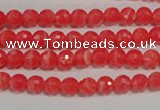 CTU2741 15.5 inches 6mm faceted round synthetic turquoise beads