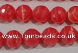 CTU2744 15.5 inches 12mm faceted round synthetic turquoise beads