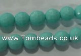 CTU2781 15.5 inches 6mm faceted round synthetic turquoise beads