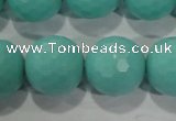 CTU2788 15.5 inches 20mm faceted round synthetic turquoise beads