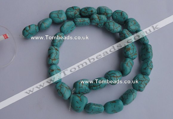 CTU31 15.5 inches 16*20mm freeform blue turquoise beads Wholesale